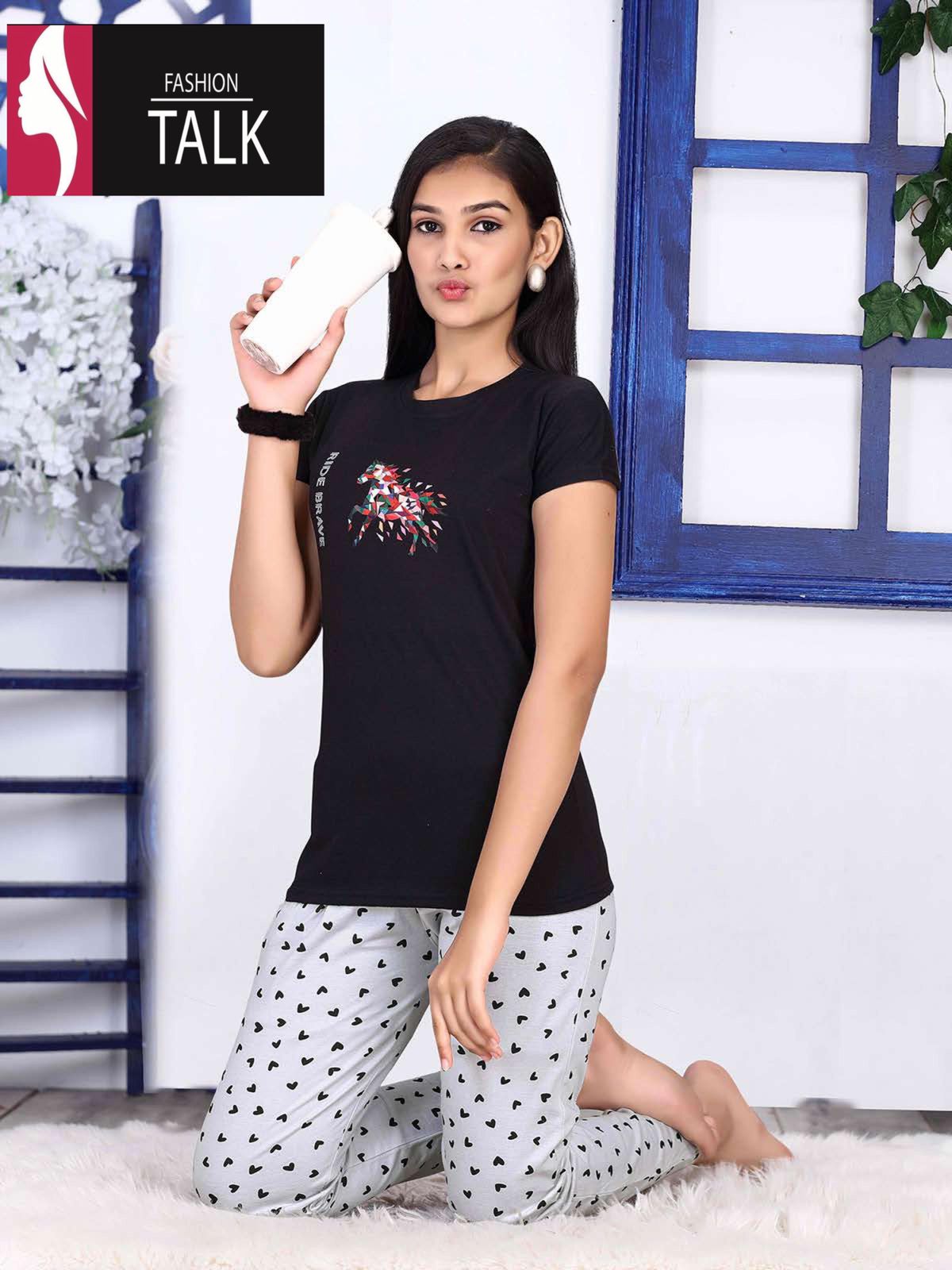Ft Juliet 2489 Night Wear Hosiery Cotton Printed Nightdress Collection
